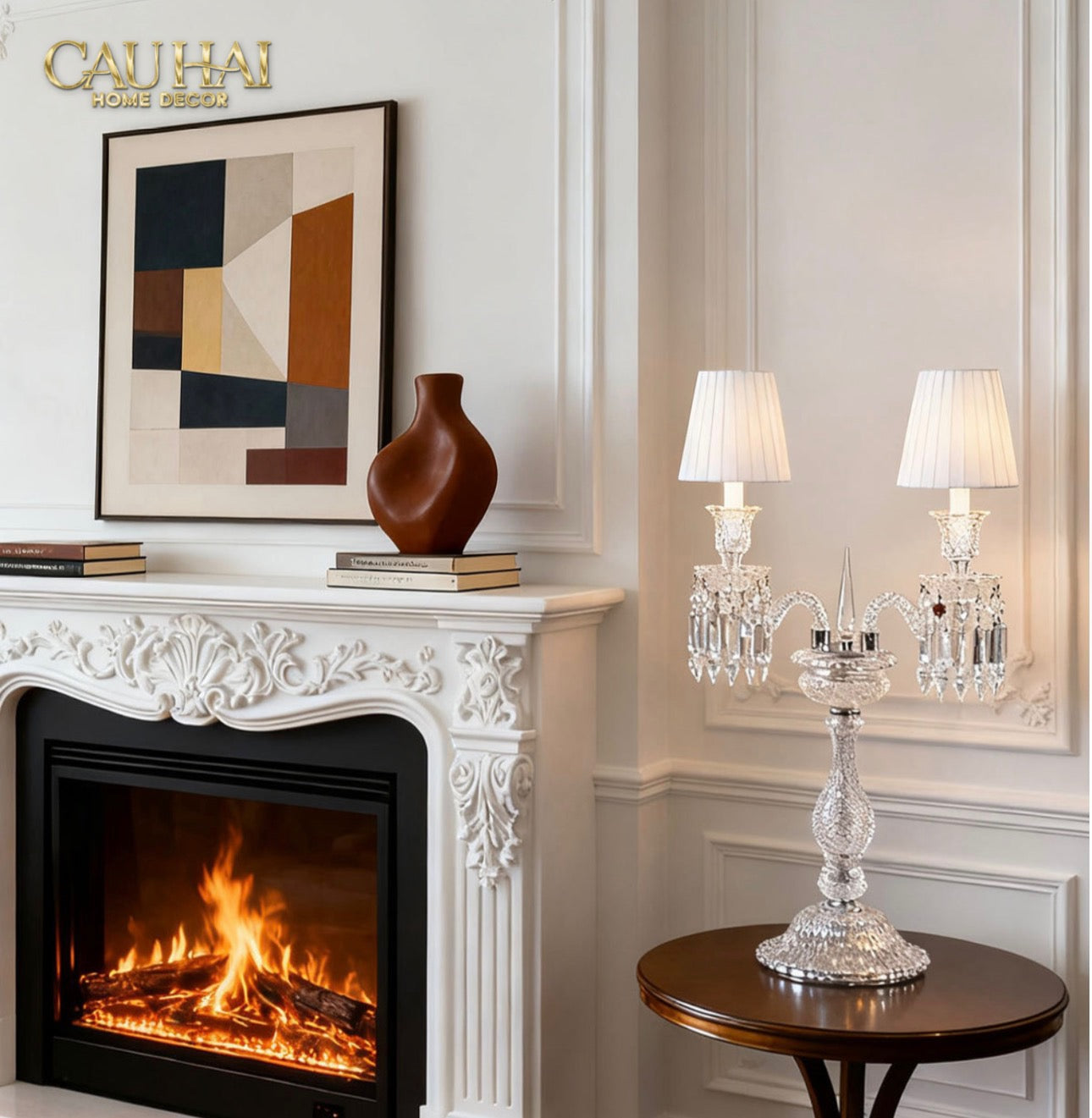 Maison Cristalleries Couture -  Đèn Pha Lê 5 Đỉnh Candelabre Couronne Zénith En  Classique Lamp H72