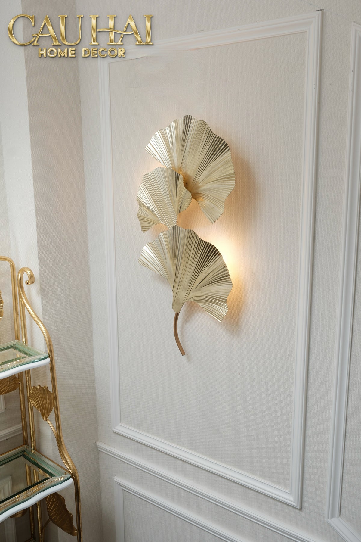 Maison Coutour - Đèn Tường Ginkgo Leaf D'or 14K Wall Sconce-ĐÈN TRANG TRÍ-CẬU HAI HOME DECOR
