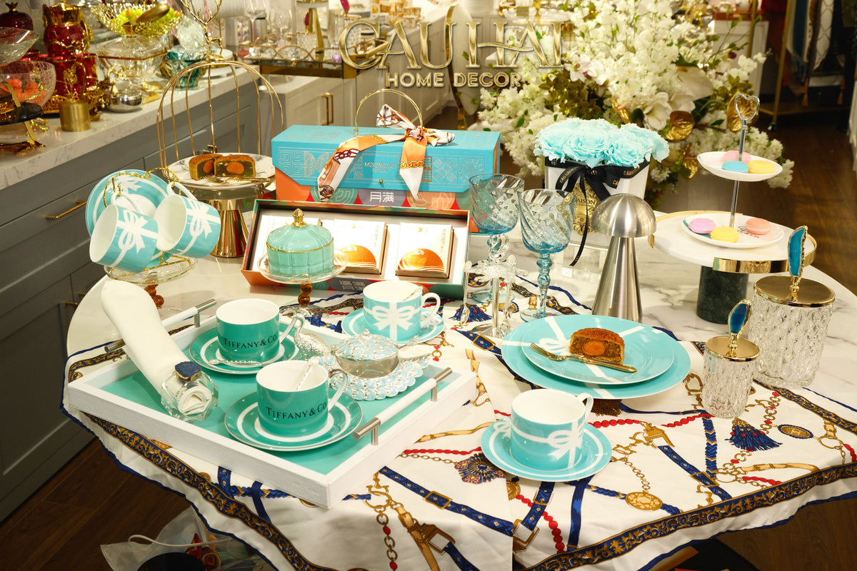 Maison Couture - British Heritage Turquoise Élegance Afternoon Tea Set 5pcs