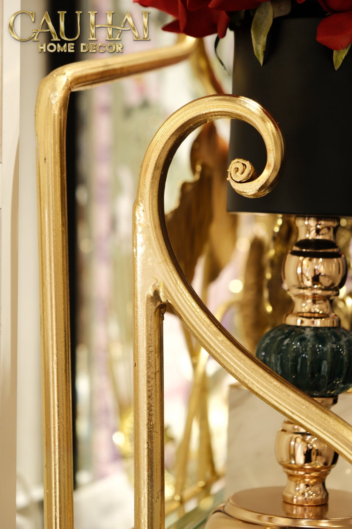Maison Couture - Kệ Trưng Bày Lá Ngân Hạnh 4 Tầng Ginkgo Royale Étagère 14K Mirror-KỆ TRANG TRÍ-CẬU HAI HOME DECOR