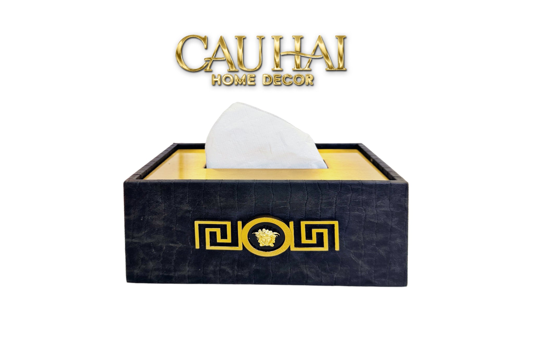 HOME COUTURE - HỘP KHĂN GIẤY PHANTOM CUIR DE CROCO -  SPÉCIALE LIMITÉE ÉDITION