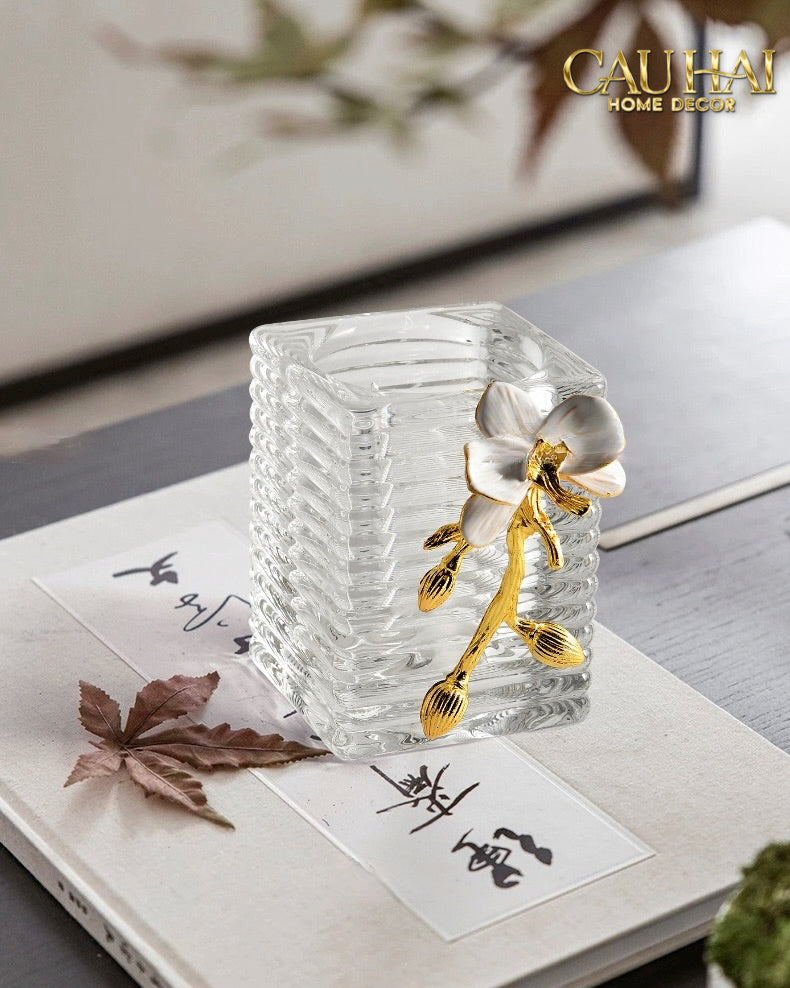 Maison Couture –  Lọ Đựng Cọ Haute Orchid Golden Branches Brush Holder