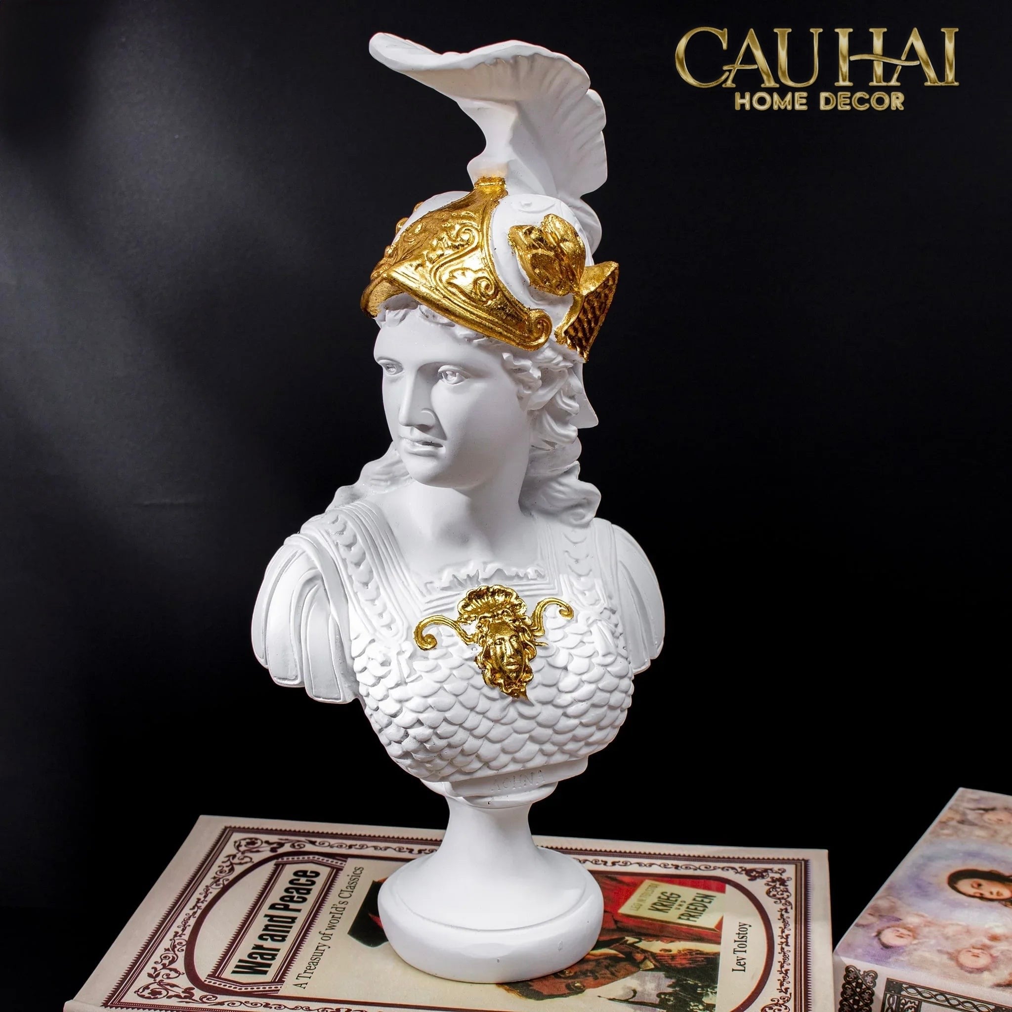 Maison Couture - Tượng Thiên Thần  Dát Vàng Gilded Drapery Archangel  Sculptures 31x23x86cm