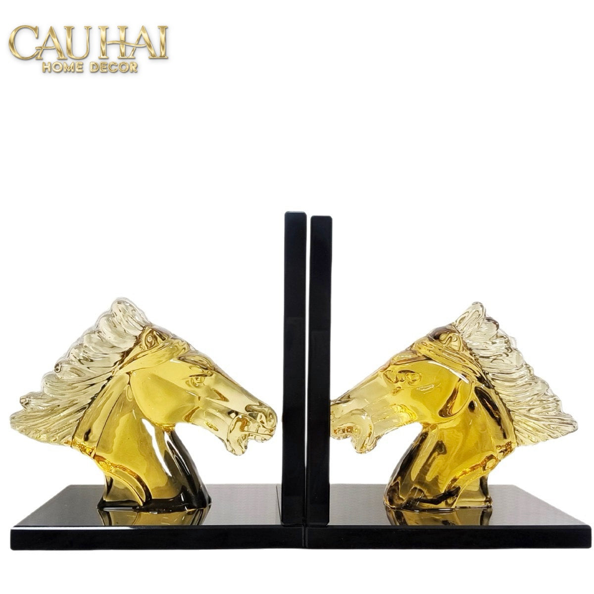 Set Chặn Sách Pha Lê Cristalleries Ésquetre De Cheval