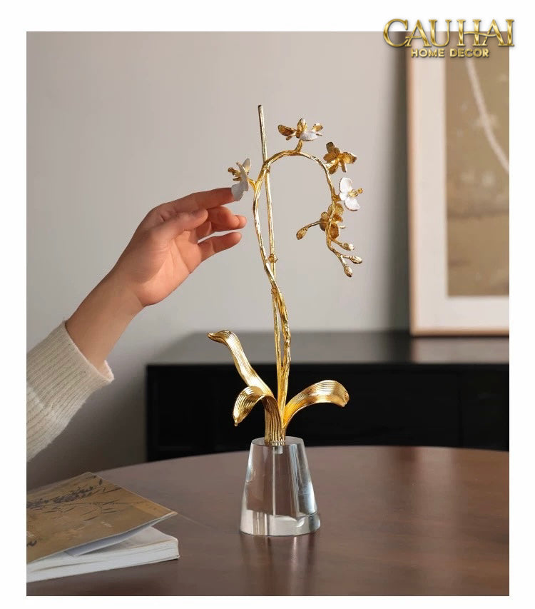 Maison Couture –  Lọ Đựng Cọ Haute Orchid Golden Branches Brush Holder