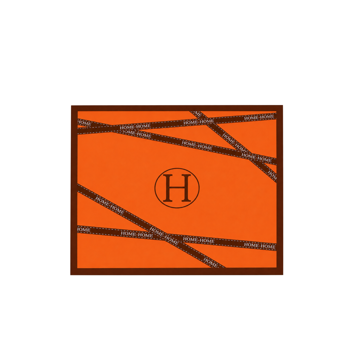 Thảm Da PU Équestre Ribbon Orange 100x120
