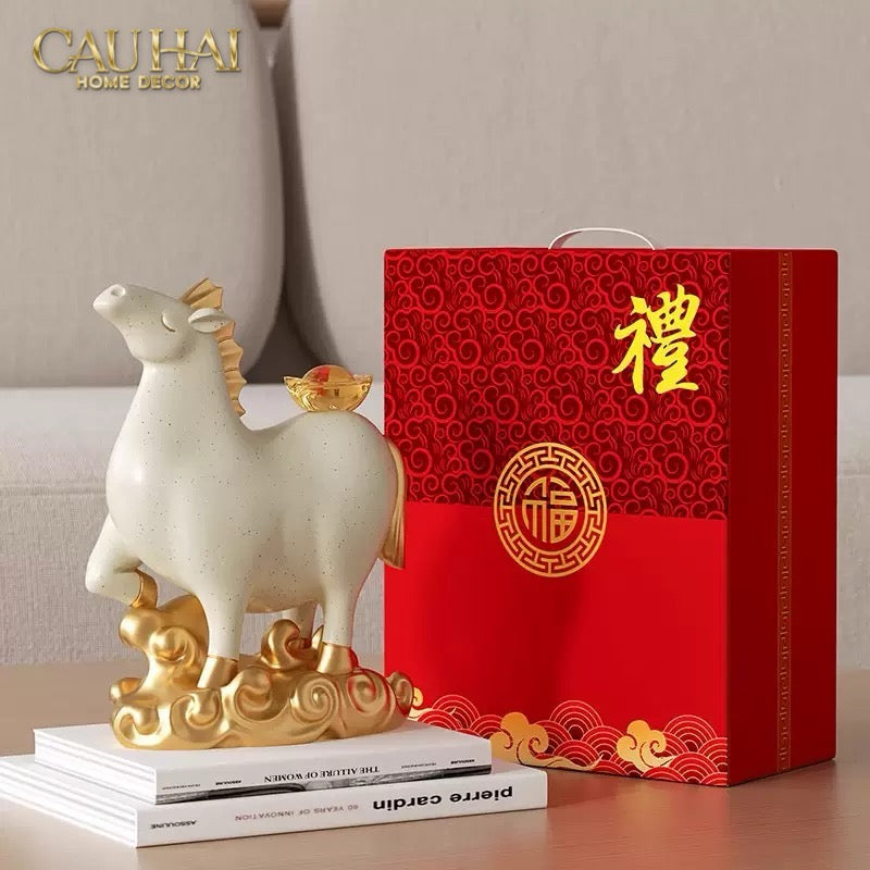 Tết Couture - Gift Set Coffret Tượng Ngựa Thần Tài -CẬU HAI HOME DECOR
