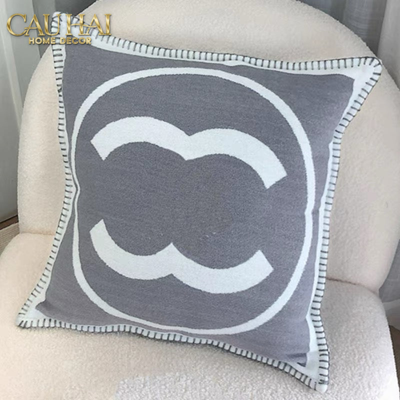 Les Cussins D’Élégance - Tweed Coco 45 Pillow Cover - Beige