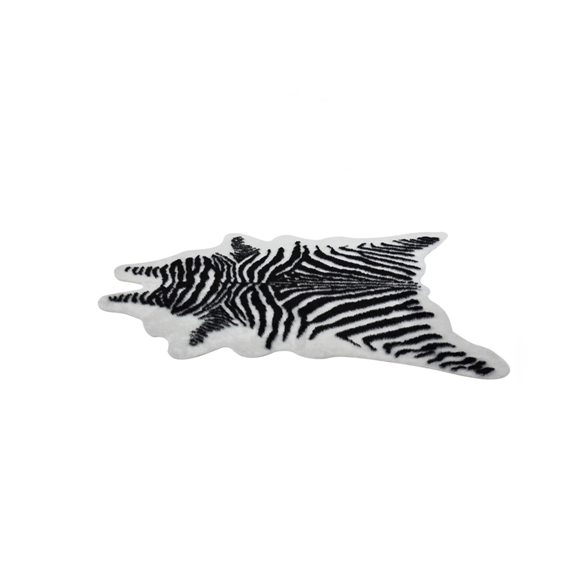 Thảm Lông Faux Fur Zebra Hide Noir 85x110