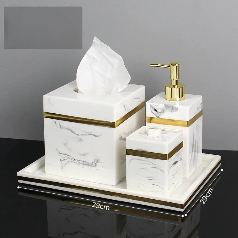 Set Nhà Tắm Ligne d’Or Marble 4Pcs
