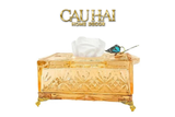 Hộp Khăn Giấy Ambre Cristal Papillon Vernal - CẬU HAI HOME DECOR