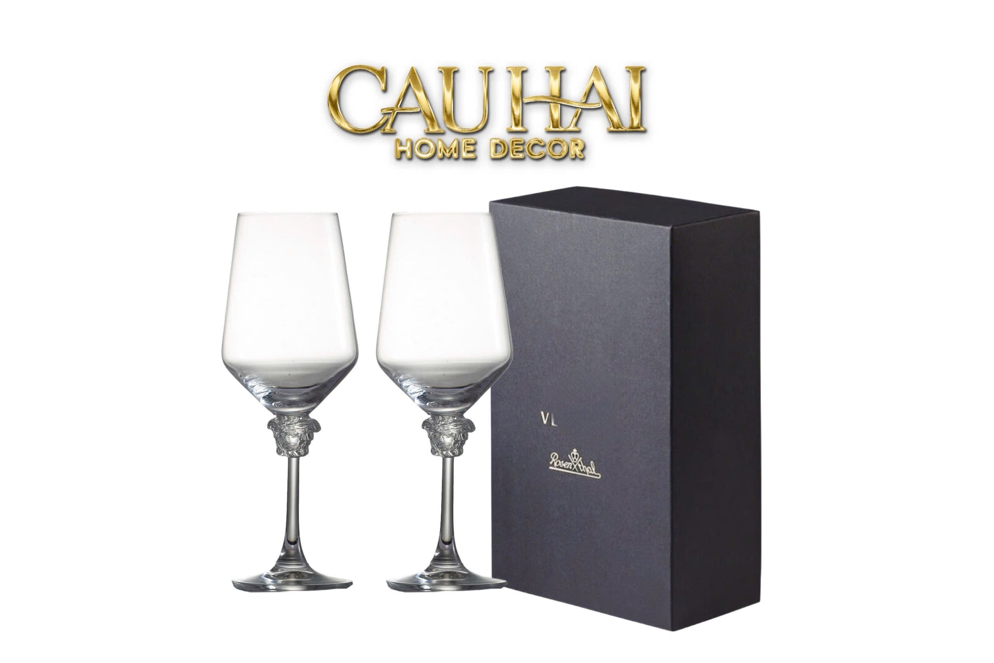 HOME COUTURE - SET 2 LY MEDUSA FIRMA LUSSO 476ML VINO ROSSO GLASSES FULL BOX - CẬU HAI HOME DECOR