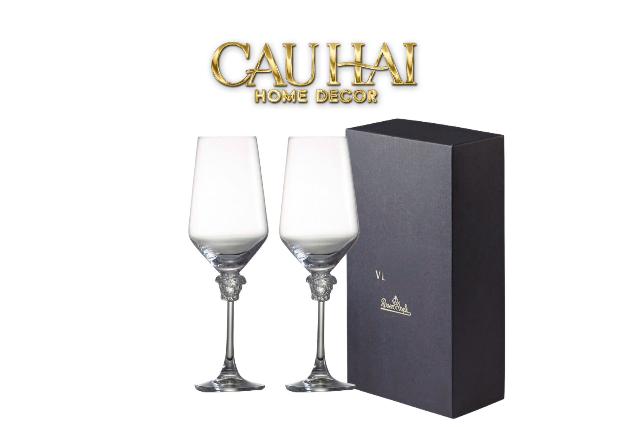 HOME COUTURE - SET 2 LY MEDUSA FIRMA LUSSO 476ML VINO ROSSO GLASSES FULL BOX - CẬU HAI HOME DECOR