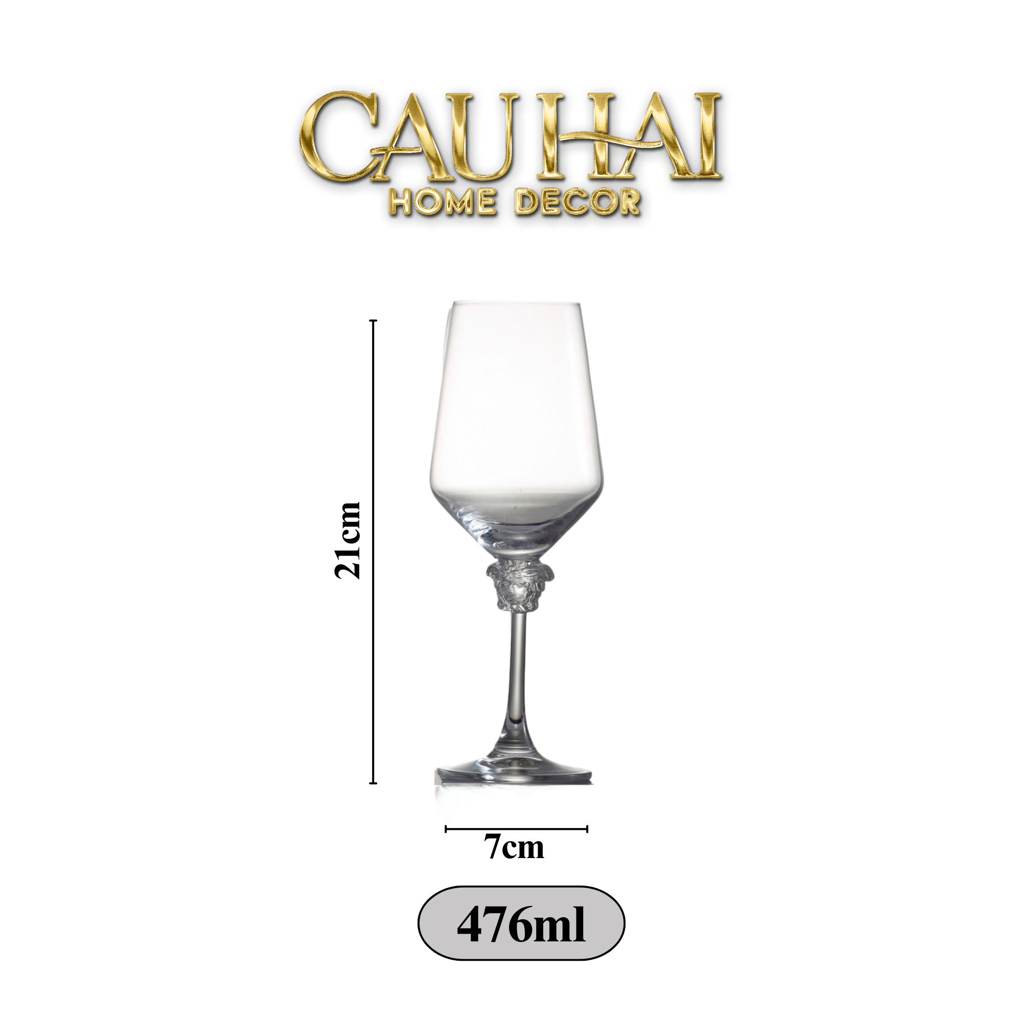 HOME COUTURE - SET 2 LY MEDUSA FIRMA LUSSO 476ML VINO ROSSO GLASSES FULL BOX - CẬU HAI HOME DECOR