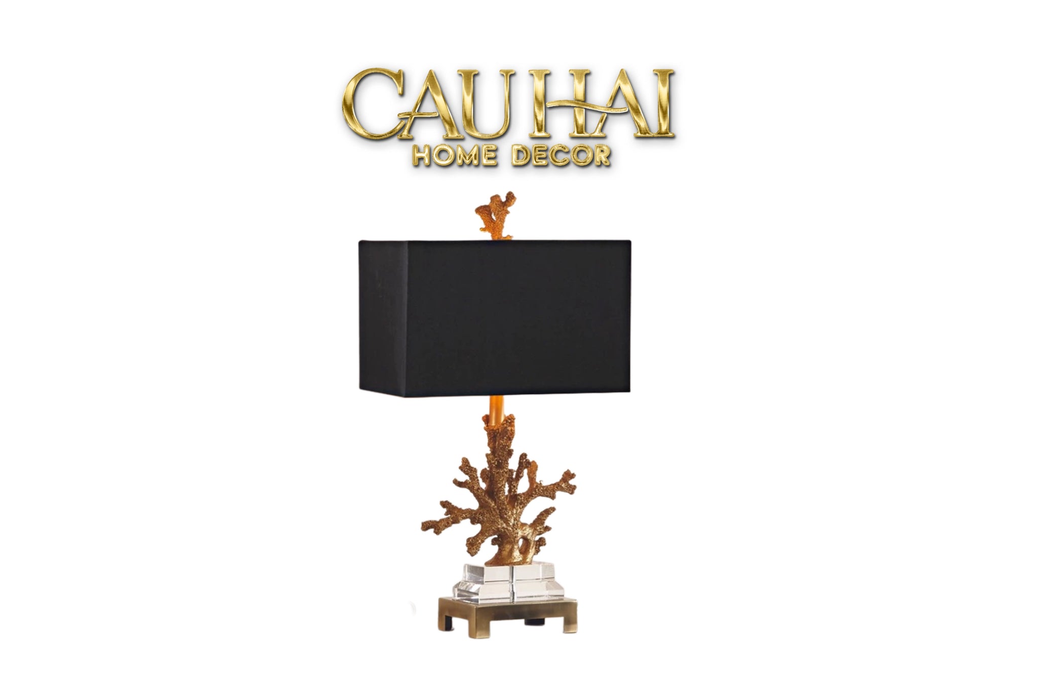 Maison Couture - Đèn Bàn Gilded Coral Side Table Lamp H62