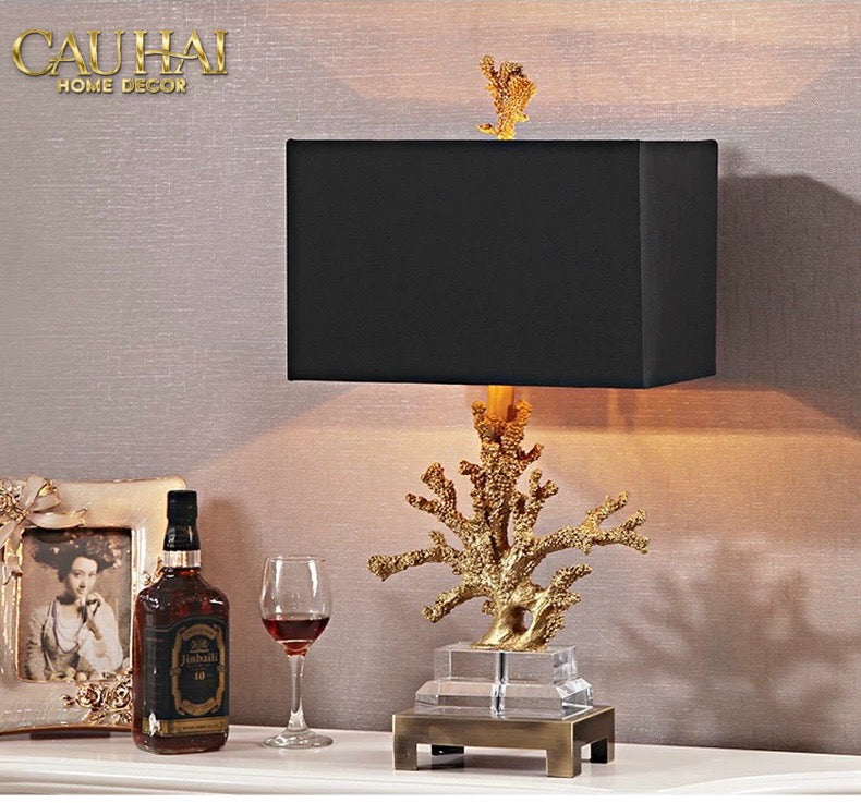 Maison Couture - Đèn Bàn Gilded Coral Side Table Lamp H62