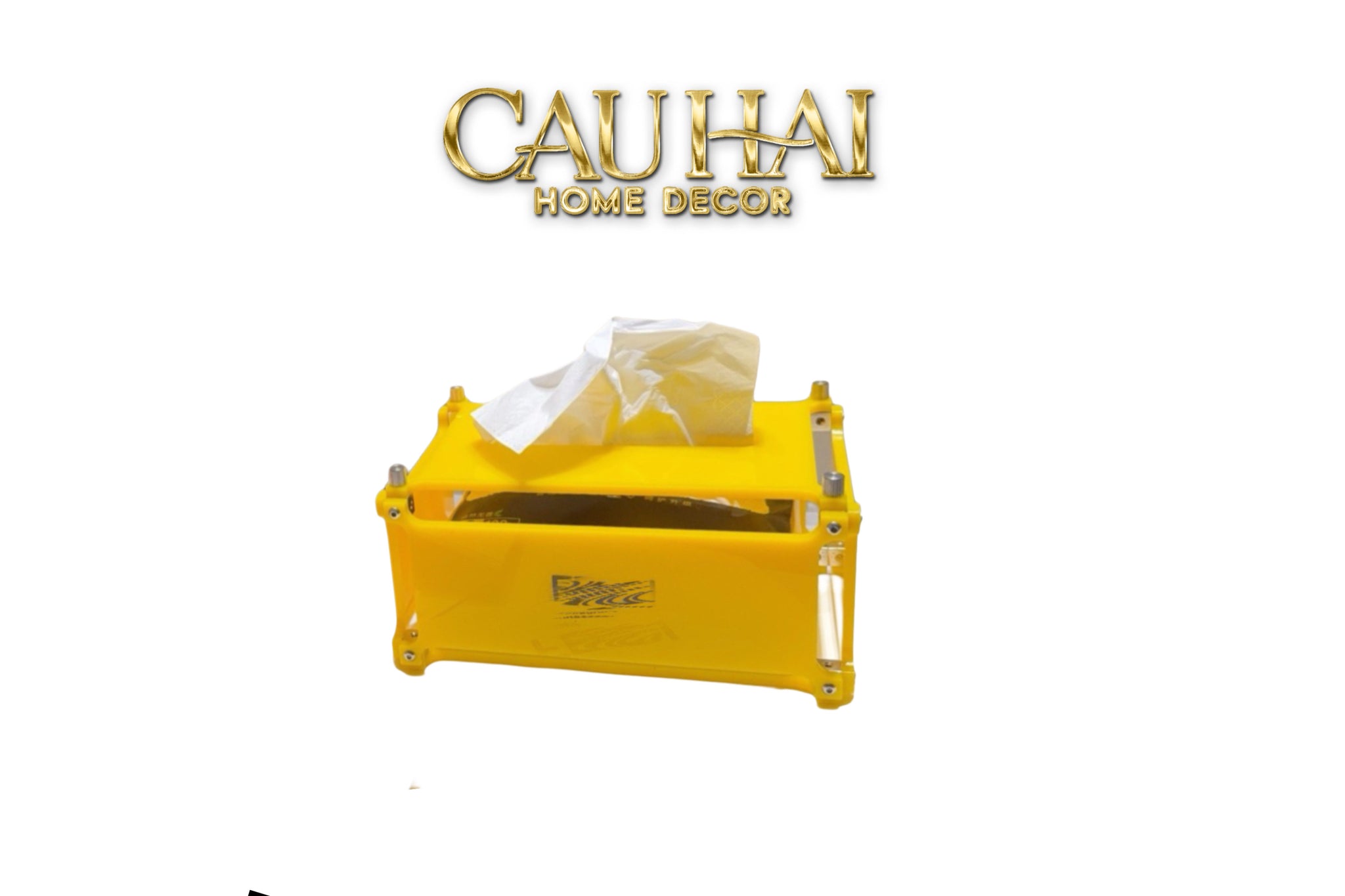 Maison Couture - Hộp Khăn Giấy Acrylic F Class Lemon Glacier Fancy Tissue Case 20x14x10