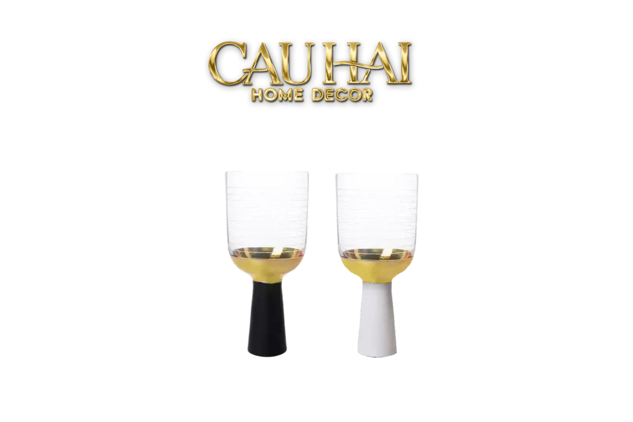 Ly  Cocktails Thuỷ Tinh Trắng  Opaline Mermaid - Aurealia Gold 19x8.6 400ml
