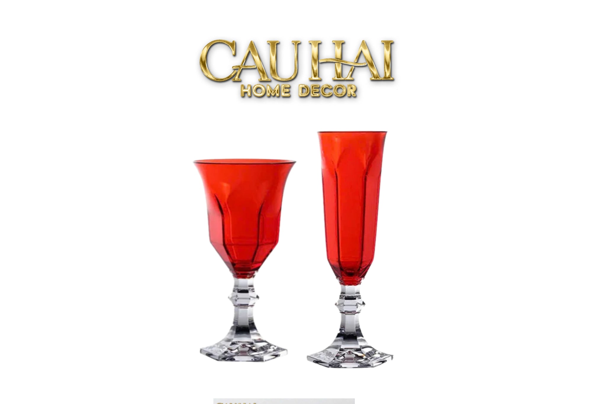 Ly Champagne PP Acrylic Đỏ Allure -  PP Acrylic Ruby Red Flute Champagne Glasses H21 180ML