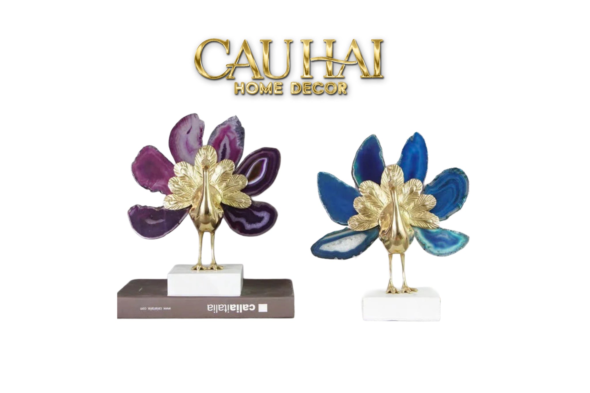 HOME COUTURE - TƯỢNG KIM KHỔNG TƯỚC BRASSON JEWELRY THE VANITY OF HERA SS25-CẬU HAI HOME DECOR