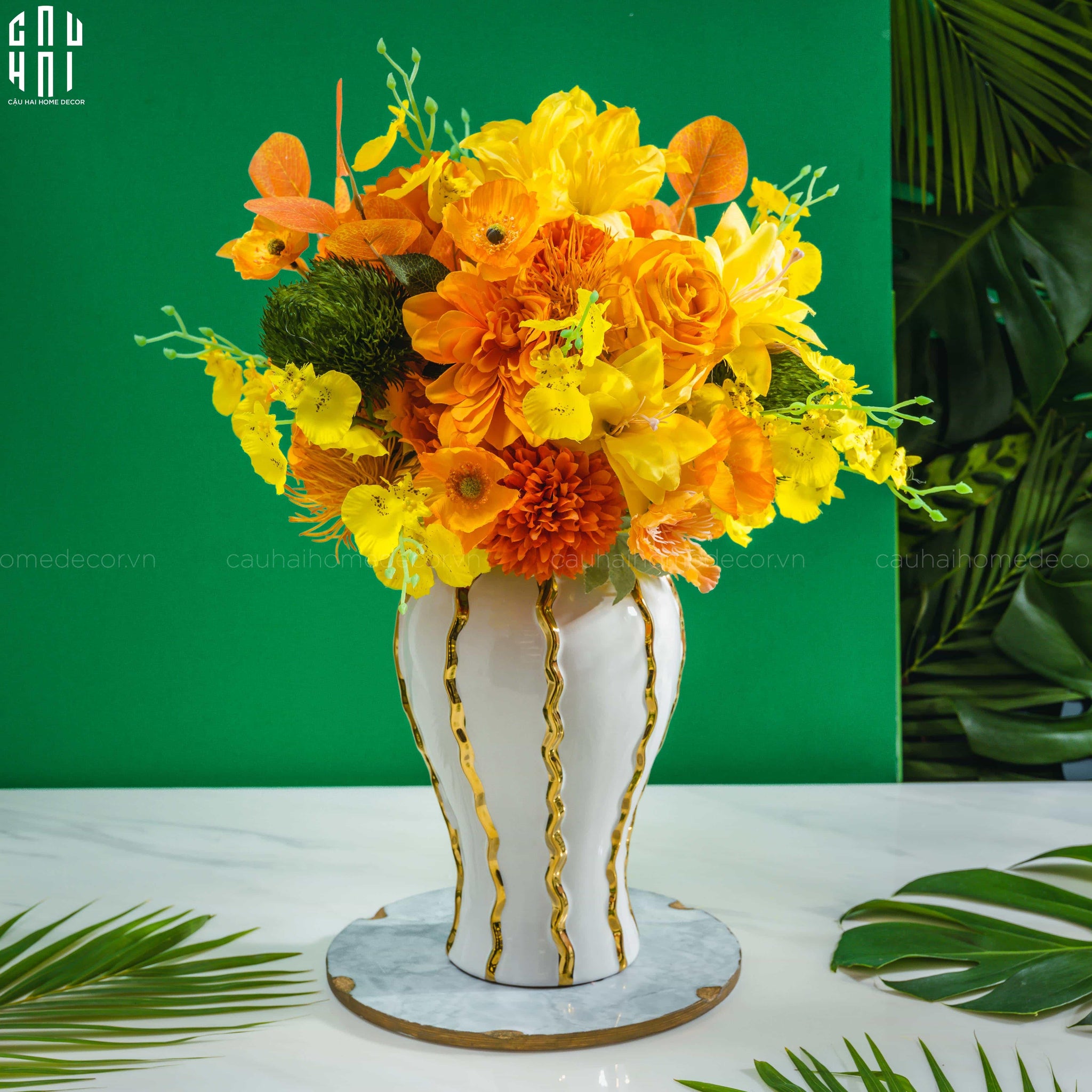 HOME COUTURE - BÌNH HOA PORCELAIN ATELIER FLYNN H60-CẬU HAI HOME DECOR