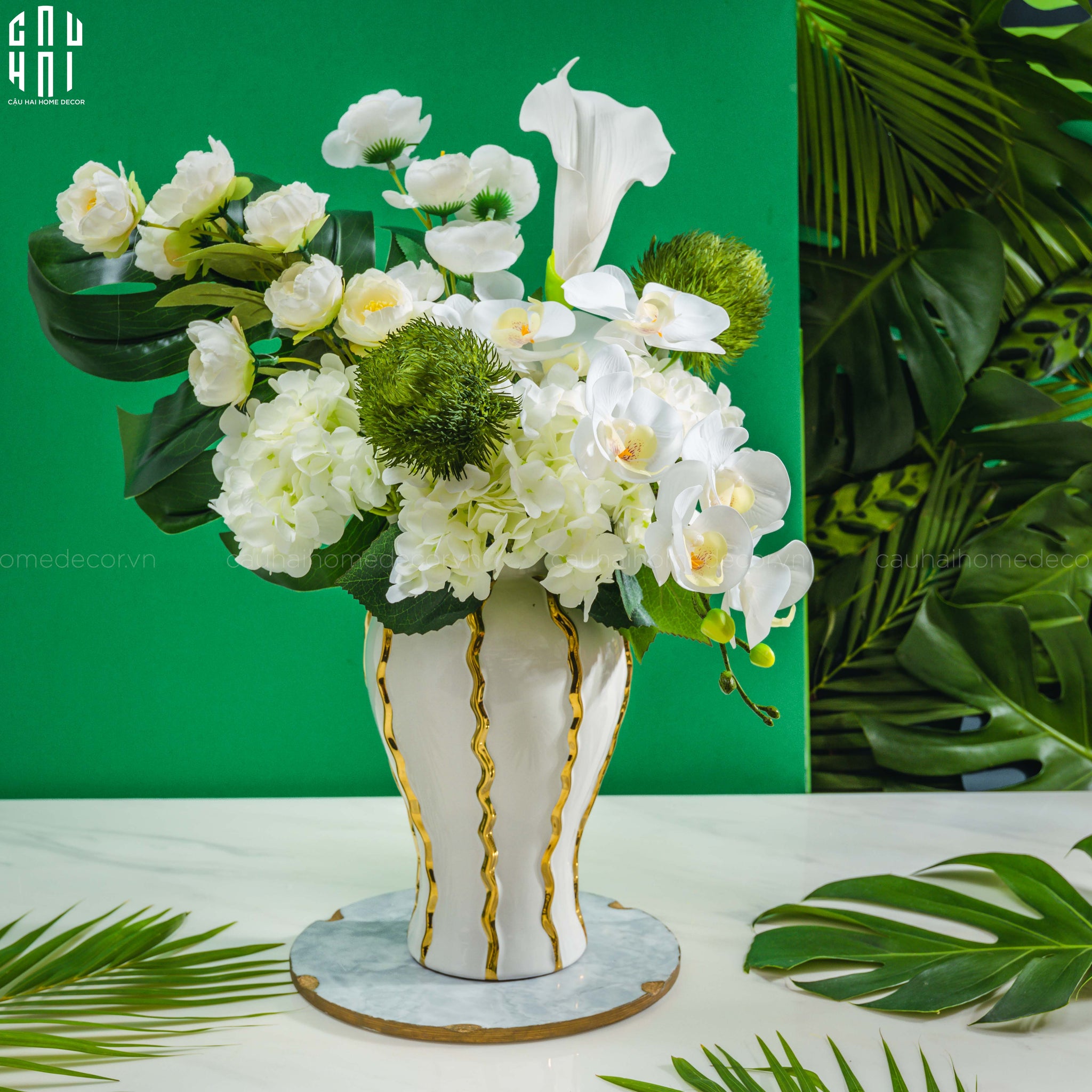 HOME COUTURE - BÌNH HOA PORCELAIN ATELIER FLYNN H60-CẬU HAI HOME DECOR