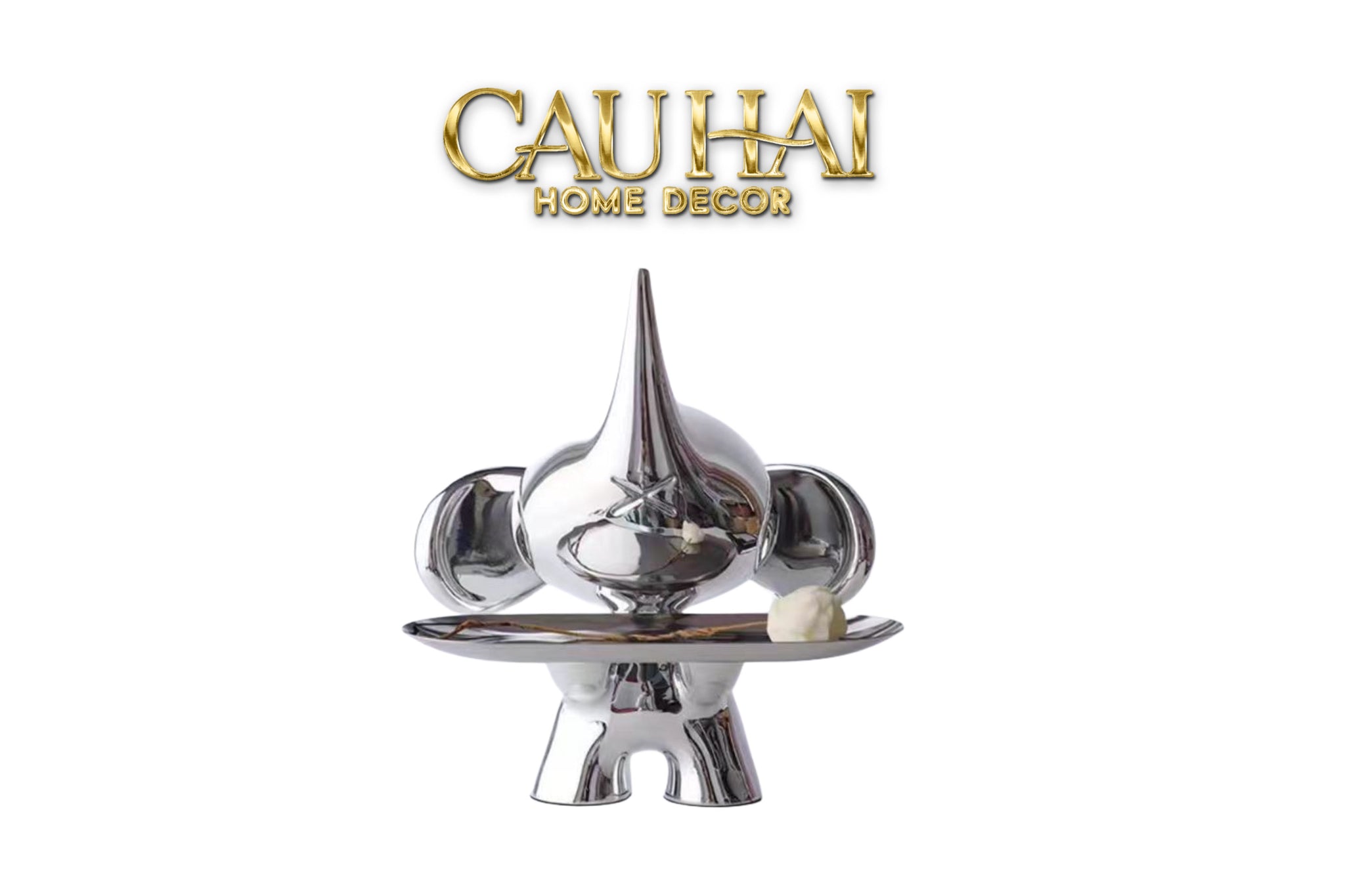 ELYSIAN FW25 - TƯỢNG VOI PLATINUM ASTRO ELEPHAS H27-CẬU HAI HOME DECOR