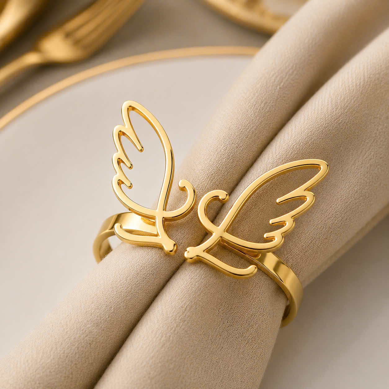 Vòng Khăn Ăn -  Napkin Ring Lilysa Golden Line - Hàng Khuôn Mẫu Demo