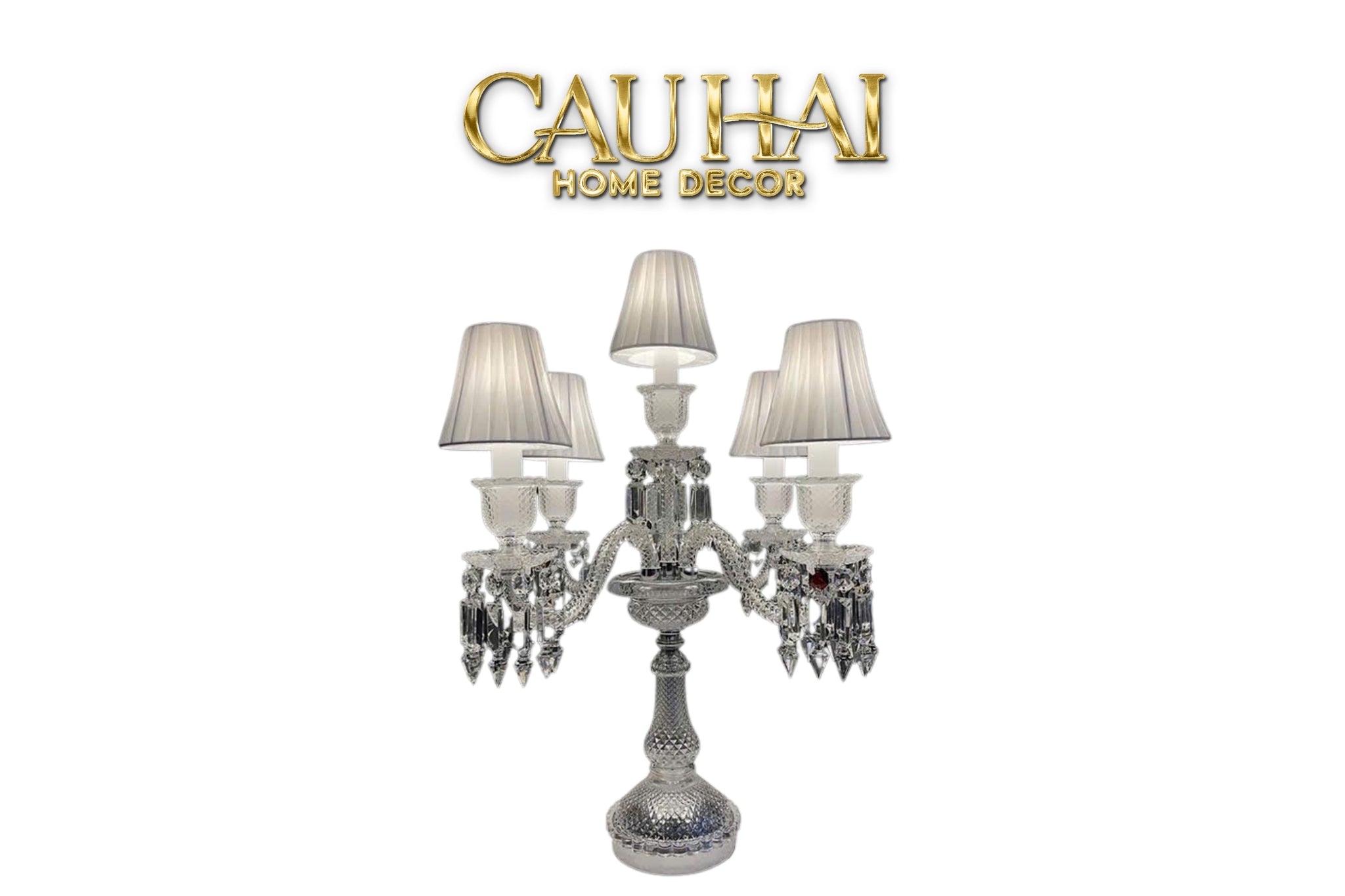 HOME COUTURE - ĐÈN 5 ĐỈNH CANDELABRE COURONNE ZÉNITH EN CRISTAL CLASSIQUE - CẬU HAI HOME DECOR