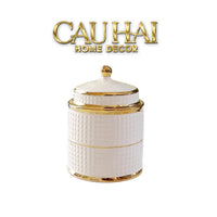Hũ Pantry Gốm Sứ Carlton Ivory 9x9x15