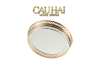 Maison Couture - Brasson Royale Gold D30 Round Mirror Tray