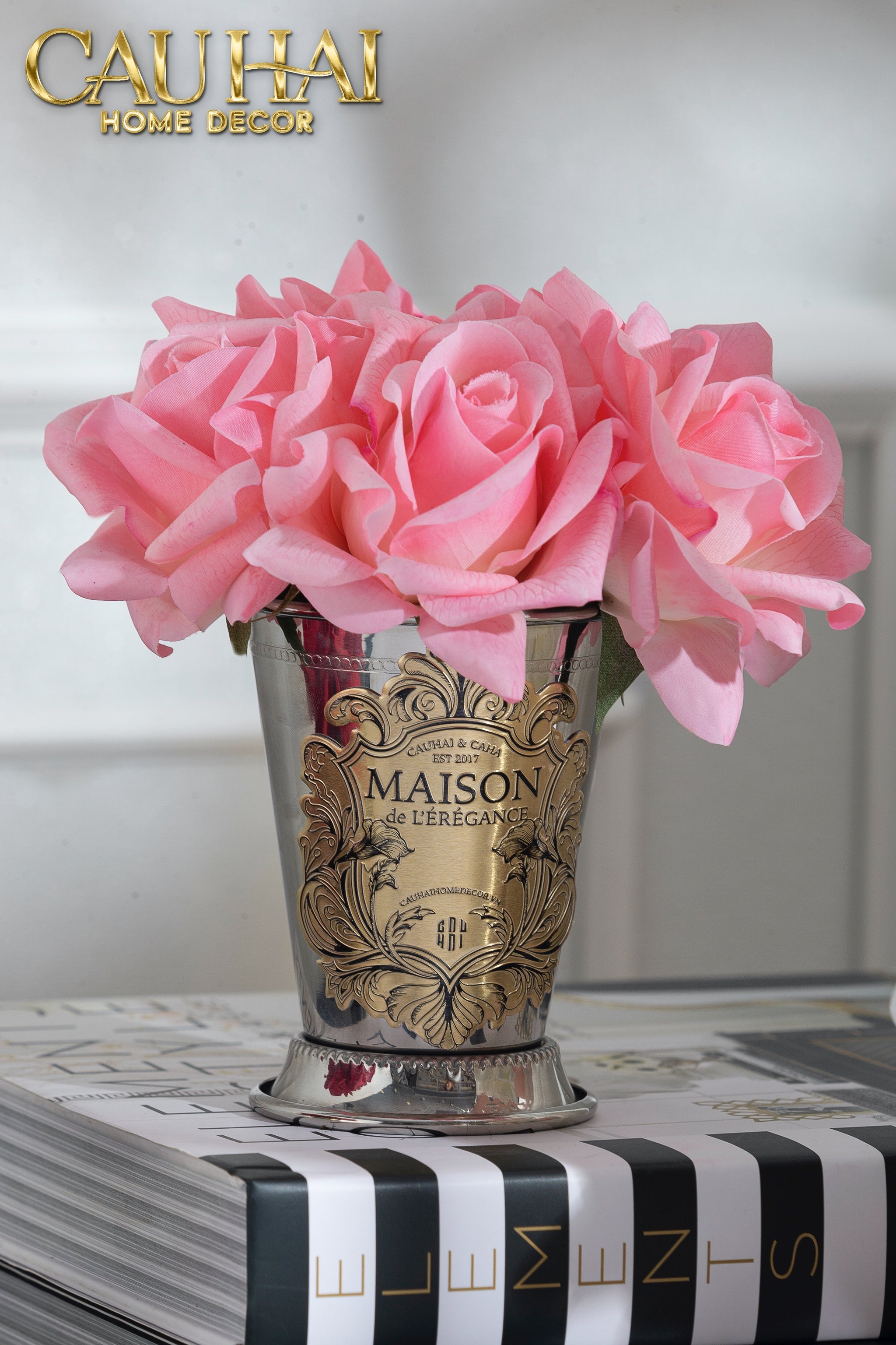 L’ESSENCE DU ROSE - LỌ HOA HỒNG CHALICE-CẬU HAI HOME DECOR