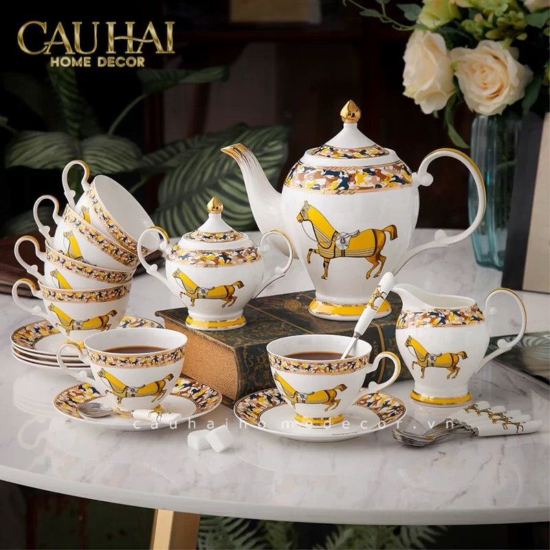 Maison Couture - Set Bình Trà Cheval Doré Classique 15Pcs Tea Set