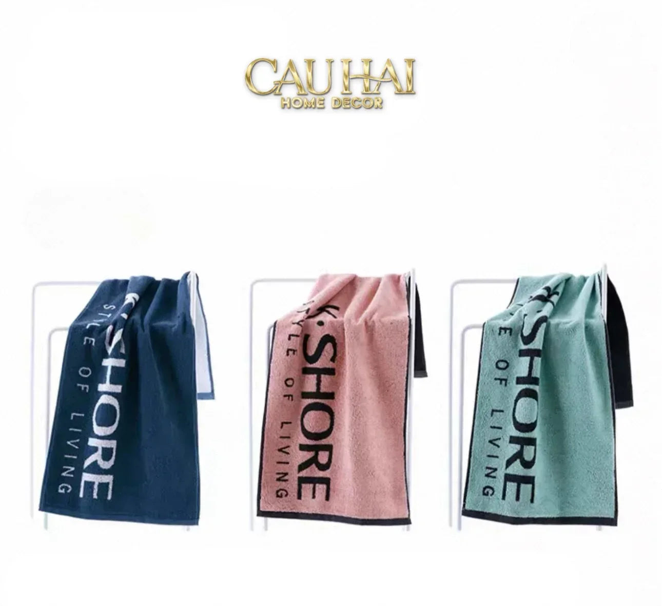 Khăn Thể Thao 38X120 - K.Shore Sporty Towel Blue-CẬU HAI HOME DECOR
