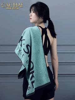 Khăn Thể Thao 38X120 - K.Shore Sporty Towel Blue-CẬU HAI HOME DECOR