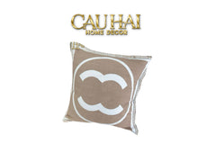 Les Cussins D’Élégance - Vỏ Gối Tweed Coco 45 - Beige-vỏ gối-CẬU HAI HOME DECOR