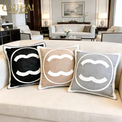 Les Cussins D’Élégance - Vỏ Gối Tweed Coco - Gray-vỏ gối-CẬU HAI HOME DECOR