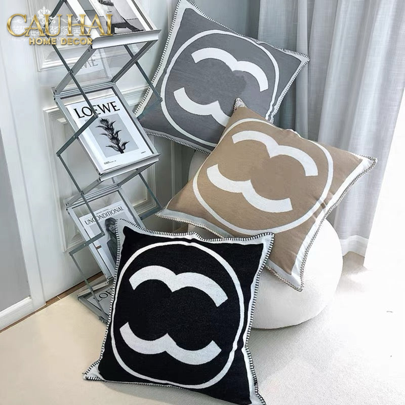 Les Cussins D’Élégance - Vỏ Gối Tweed Coco - Gray-vỏ gối-CẬU HAI HOME DECOR
