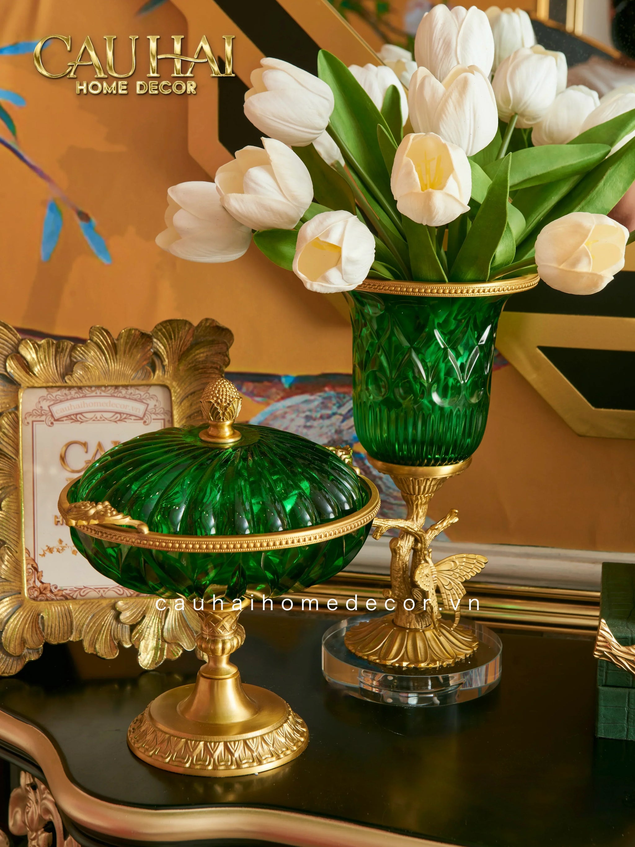 Maison Couture - Đĩa Trái Cây Pha Lê Brasson Emerald Cristalleries Fruit Bowl H24-Đĩa Trái Cây-CẬU HAI HOME DECOR