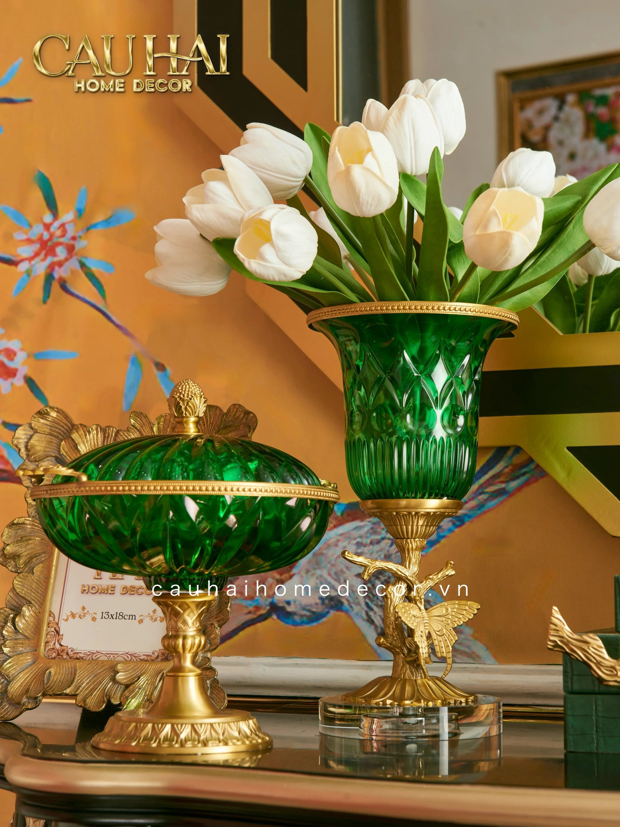 Maison Couture - Đĩa Trái Cây Pha Lê Brasson Emerald Cristalleries Fruit Bowl H24-Đĩa Trái Cây-CẬU HAI HOME DECOR