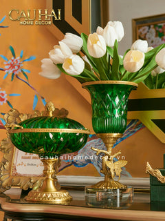 Maison Couture - Đĩa Trái Cây Pha Lê Brasson Emerald Cristalleries Fruit Bowl H24-Đĩa Trái Cây-CẬU HAI HOME DECOR