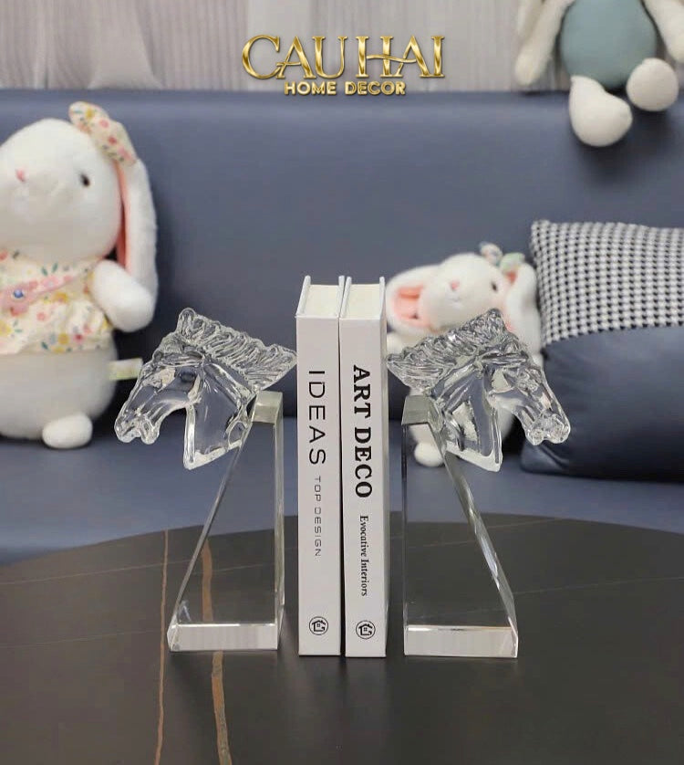 Maison Couture - Chặn Sách Ngựa Pha Lê Cristallerie Cavalier Bookend - CẬU HAI HOME DECOR