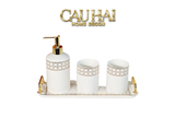 Maison Couture - Set Nhà Tắm D.O Blanc Perle Cannage 4Pcs - CẬU HAI HOME DECOR