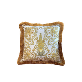 Vỏ Gối Sofa Nhung Impératrice Classic Baroque Ivory Gold 45x45