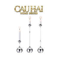 Set 3 Đế Nến Platinum Elysian Triple Candle Holder-ĐẾ NẾN-CẬU HAI HOME DECOR