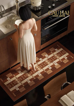 Thảm Cửa / Bathroom Micro-Nappa Gen8 45x90 Étoile Brun Horsebit Signature-THẢM CỬA-CẬU HAI HOME DECOR