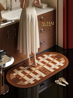 Thảm Cửa / Bathroom Micro-Nappa Gen8 45x90 Rouge Vermillion Équestre Horsebits Signature-Thảm cửa / bathroom-CẬU HAI HOME DECOR