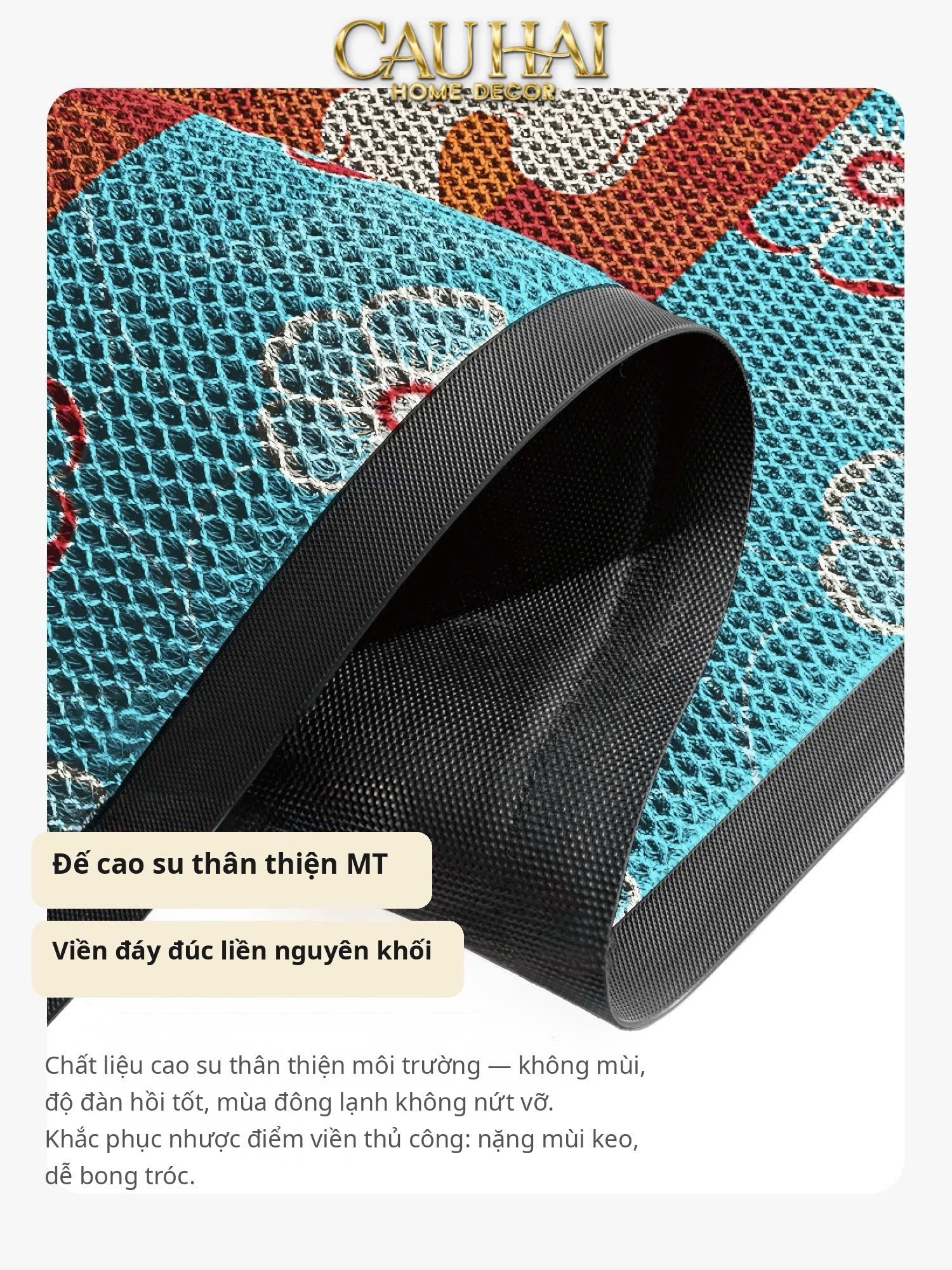Thảm Ngăn Bụi Ngựa Ô Coil Fiber Đan Vòng 80x100 - Équestre Royale Cheval Anti-Dust 3D Mats-THẢM TRẢI SÀN-CẬU HAI HOME DECOR