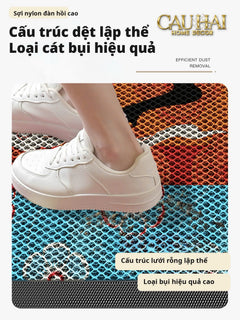 Thảm Ngăn Bụi Ngựa Ô Coil Fiber Đan Vòng 80x100 - Équestre Royale Cheval Anti-Dust 3D Mats-THẢM TRẢI SÀN-CẬU HAI HOME DECOR