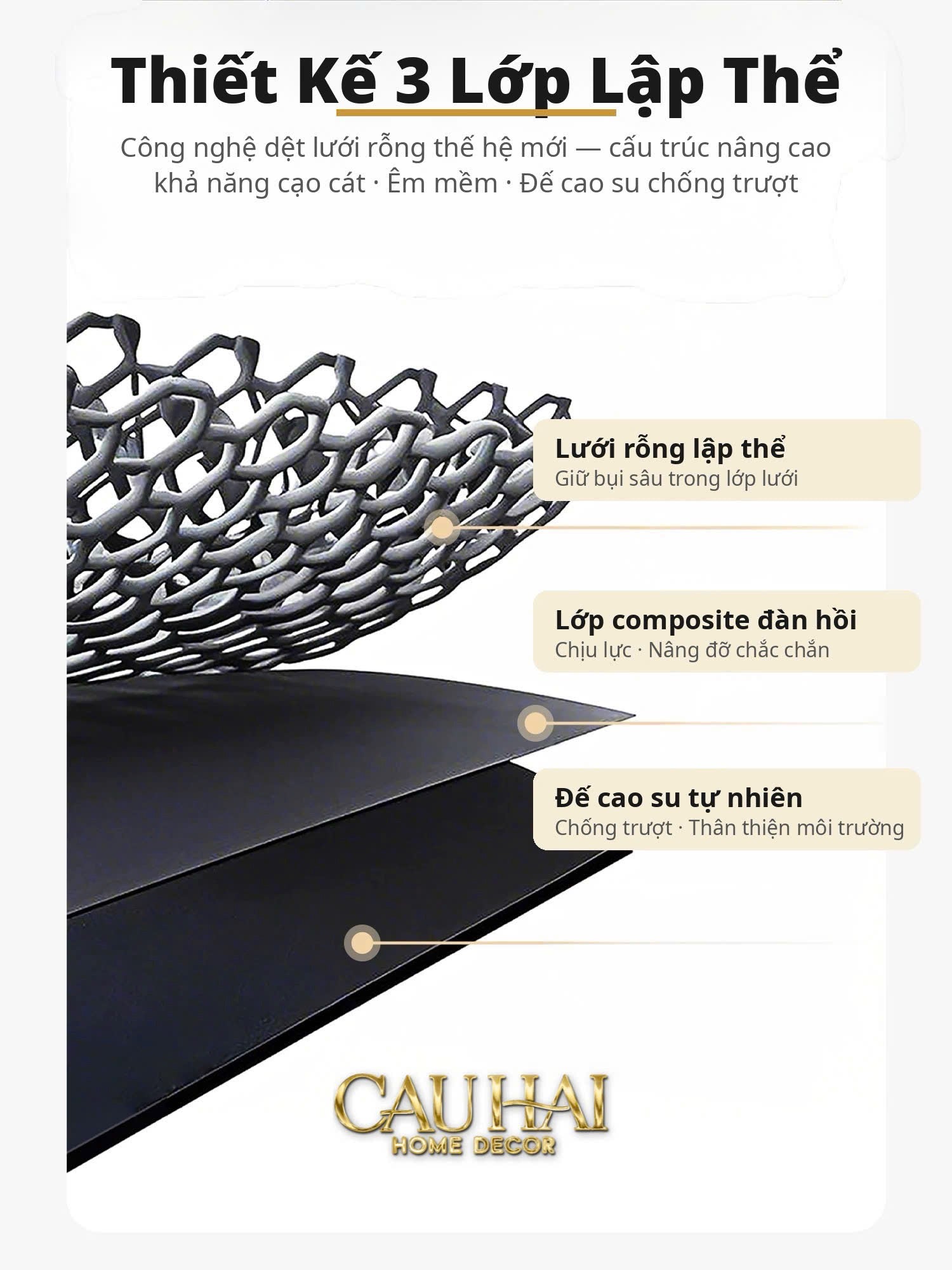 Thảm Ngăn Bụi Ngựa Ô Coil Fiber Đan Vòng 80x100 - Équestre Royale Cheval Anti-Dust 3D Mats-THẢM TRẢI SÀN-CẬU HAI HOME DECOR